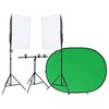 vidaXL fotostudijas apgaismojuma komplekts un fons