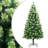 vidaXL mākslīgā Ziemassvētku egle ar statīvu, 150 cm