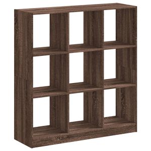vidaXL grāmatplaukts, brūna koka, 102x32x108 cm, inženierijas koks