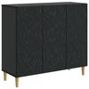 vidaXL Puse Melns 89 x 34,5 x 80 cm Inženierijas koks