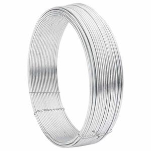 vidaXL Žoga saistī&scaron;anas stieple Sudraba 80 m Karsti nogruntēts vads