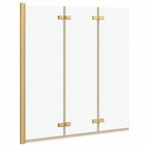 vidaXL Saliekamā du&scaron;as kabīne Zelts 130 x 138 cm