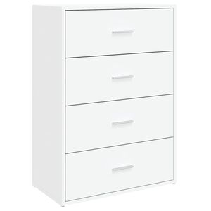 vidaXL kumode, balta, 60x31x84 cm, inženierijas koks