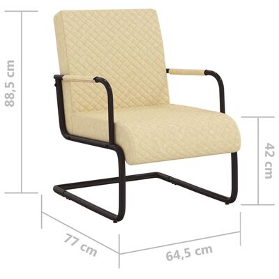 vidaXL konsoles krēsls, krēmkrāsas mākslīgā āda