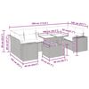vidaXL 8-daļīgs dārza dīvāna komplekts, matrači, bē&scaron;a PE rotangpalma