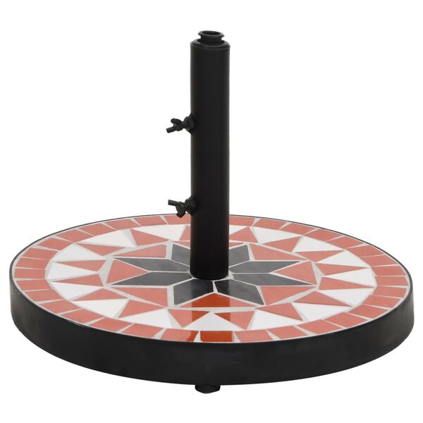 vidaXL saulessarga pamatne, apaļa, sarkanbrūna un balta, 12 kg