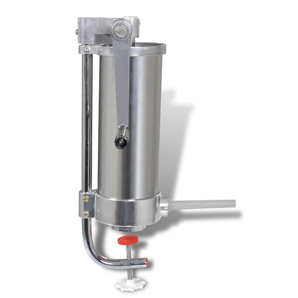 vidaXL manuāls nerūsējo&scaron;ā tērauda vertikāls desu pildītājs/desu pildītājs/gatavotājs, 3,5 l