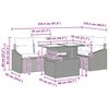 vidaXL Dārza dīvānu komplekts ar spilvenu ar uzglabā&scaron;anu 6 pcs Pelēka