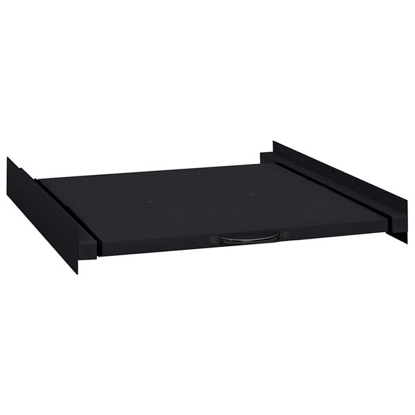 vidaXL Veļas ma&scaron;īnas starpsiena Melna 60 x 60 x 8 cm Tērauds