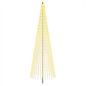 vidaXL LED Ziemassvētku koks 485 cm 1632 LED Silti balts Dzelzs Melns