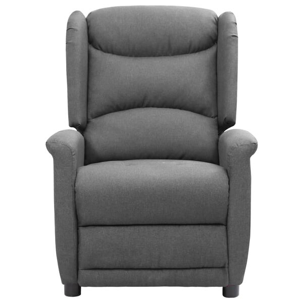 vidaXL masāžas krēsls, gaiši pelēks audums