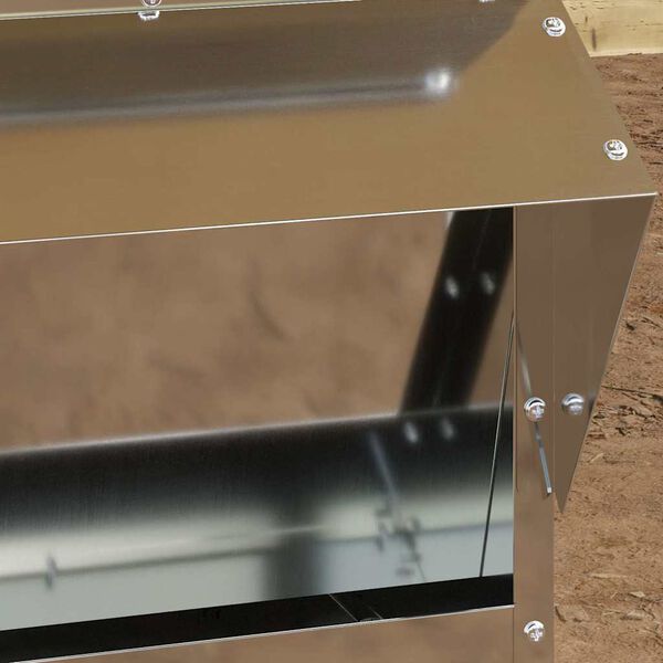 vidaXL Vistas barotava Sudraba 40,5 x 45 x 41 cm Cinkots tērauds