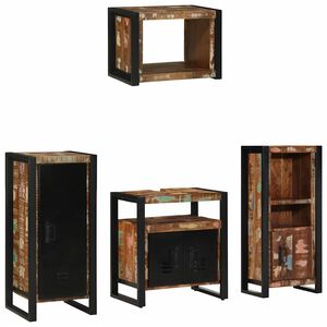 vidaXL Vannas istabas mēbeļu komplekts 4 pcs Cietais atjaunotais koks