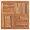 vidaXL galda virsma, 80x80x2,5 cm, kvadrāta forma, masīvs tīkkoks