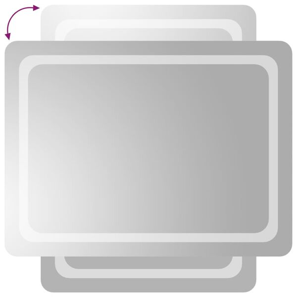 vidaXL vannasistabas spogulis ar LED, 60x80 cm