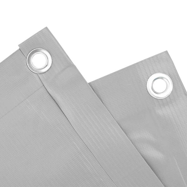 vidaXL balkona aizslietnis, PVC, 700x120 cm, pelēks