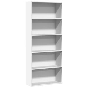 vidaXL grāmatu plaukts, balts, 80x30x189 cm, inženierijas koks
