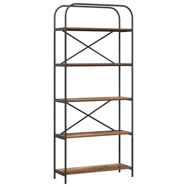 vidaXL Grāmatu plaukts Vecs koks 80 x 30 x 183 cm Inženierijas koks