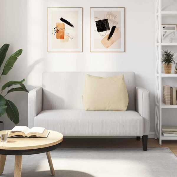 vidaXL Atpakaļ spilvens Krēmkrāsa 60 x 20 x 50 cm audums