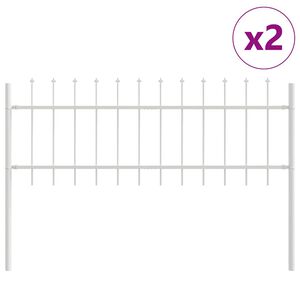 vidaXL Dārza žogs WOERDEN 2 gab. 3,4 x 0,6 m Pulverkrāsots tērauds
