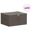 vidaXL Uzglabā&scaron;anas kaste 24 pcs Pelēka 50 x 30 x 25 cm Neausts audums