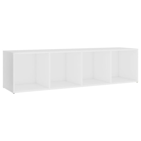 vidaXL TV plaukti, 2 gab., balti, 142,5x35x36,5 cm, inženierijas koks