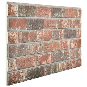 vidaXL Sienas paneļi 10 gab. 100 x 50 cm Tum&scaron;i Brūns un Pelēks