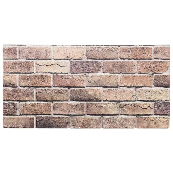 vidaXL Sienas paneļi 10 pcs Brūna un pelēka 100 x 50 cm EPS putas