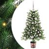 vidaXL Ziemassvētku eglīte su 150 LED ar statīvu Zaļa 90 cm PE