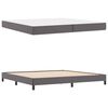 vidaXL Gultas rāmis ar matraci Pelēka 200 x 200 cm audums