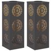 vidaXL Saules LED ceļa gaisma 2 gab. Silti balts 18 x 18 x 50 cm
