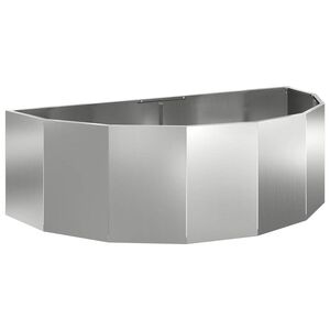 vidaXL Puķu kaste Sudraba 120 x 60 x 35 cm Cinkots tērauds