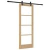vidaXL Slīdo&scaron;ās durvis ORKDAL Dabīgs un melns 73,5 x 198,5 cm