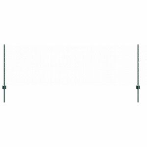 vidaXL Se&scaron;stūra žogs ar stabu 50 x 0,8 m PVC pārklāts tērauds Zaļa