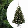 vidaXL Mākslīgā Ziemassvētku egle ar bumbiņu 120 cm 150 LED