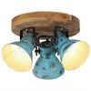 vidaXL sienas lampa, 25 W, bružāti zila, 35x35x25 cm, E27