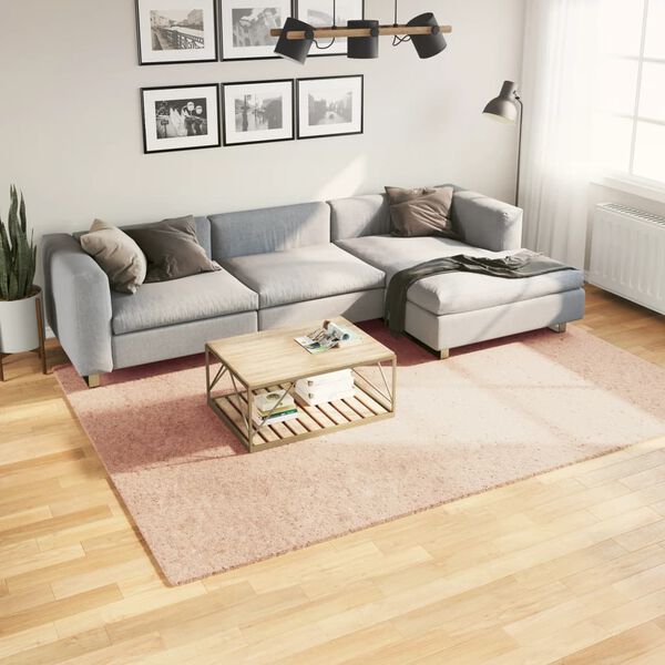 vidaXL paklājs HUARTE, īsa spalva, mīksts, mazgājams, sārts, 200x280cm