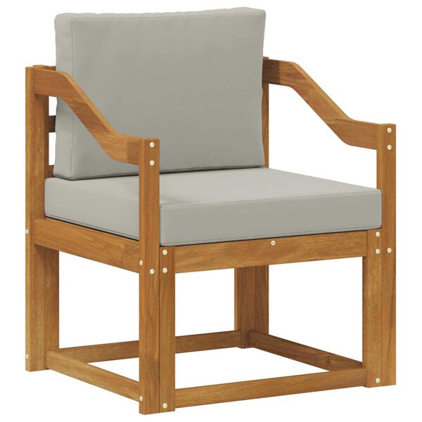 vidaXL Āra dīvāns Cieta akācijas koks un poliesters