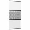 vidaXL Stikla durvis Melns 102,5 x 2 x 205 cm Alumīnijs