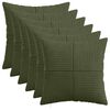 vidaXL Spilvenu pārvalks 6 pcs ALMELO Zaļa 35 x 35 cm kordurojs