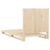 vidaXL gultas rāmis ar galvgali, 100x200 cm, priedes masīvkoks