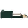 vidaXL izvelkams dīvāns ar atvilktnēm, tum&scaron;i zaļ&scaron;, 100x200 cm, samts
