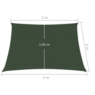 vidaXL saulessargs, 160 g/m², tumši zaļš, 3/4x2 m, HDPE