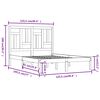 vidaXL gultas rāmis, balts, masīvkoks, 120x190 cm, divvietīgs