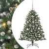 vidaXL Mākslīgā Ziemassvētku eglīte su 150 LED ar statīvu Zaļa 120 cm