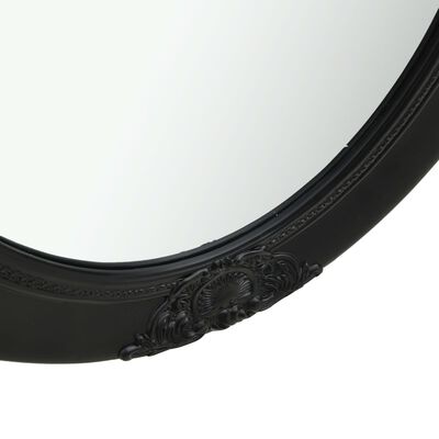 vidaXL baroka stila sienas spogulis, 50x70 cm, melns