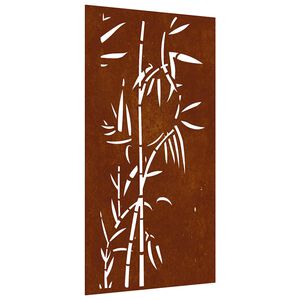 vidaXL dārza sienas rotājums, 105x55 cm, tērauds, rūsas efekts