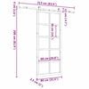 vidaXL Slīdošās durvis Brūna 80 x 208 cm Ciets priedes koks