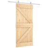 vidaXL Slīdo&scaron;ās durvis 90 x 210 cm Priedes masīvkoks Dabisks un balts
