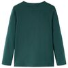 Bērnu krekls ar garām piedurknēm, tumši zaļš, 128